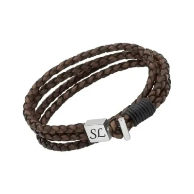 Abbildung von Braunes Lederarmband im Vintage Look Armbänder