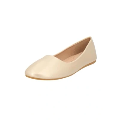 Abbildung von Elara Damen Ballerina Bequeme Slip Ons Flach Chunkyrayan DY 10A Gold 37
