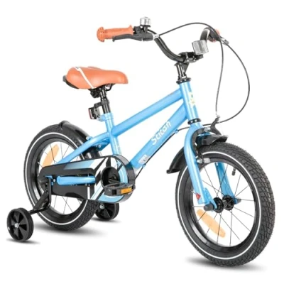 Abbildung von STITCH 16 Zoll Kinderfahrrad für 57 jährige Jungen, 16&#039; Fahrrad Jungen mit Stützrädern, Blau