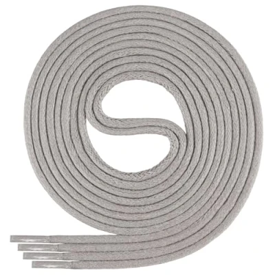 Abbildung von Di Ficchiano gewachste runde Schnürsenkel, Schuhband, Laces, Durchmesser 2 4 mm für Businessschuhe, Anzugschuhe und Lederschuhe Farbe: light.grey Länge: 180cm