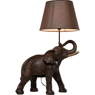 Abbildung von Kare Design Tischlampe Animal Elephant Safari Braun, Tischleuchte, Elefant, Tiermotiv, Dekoleuchte, Schreibtischlampe Kinder, Nachttischlampe, Leuchtmittel nicht inklusive 74x52x33 cm (H/B/T)