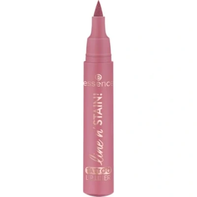 Abbildung von essence line n&#039; STAIN! TATTOO LIP LINER, Nr. 01, Rot, langanhaltend, definierend, Färbeeffekt, farbintensiv, vegan, ohne Parfüm, Alkohol, Parabene, 1er Pack (2.5ml)