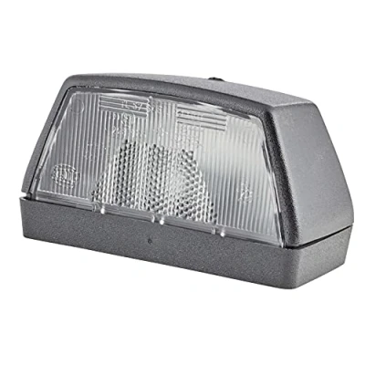 Abbildung von HELLA 2KA 003 389 081 Kennzeichenleuchte Kennzeichenbeleuchtung Anhänger Halogen Anbau/PG Verschraubung ECE/ADR/GGVS links/rechts, Schwarzem