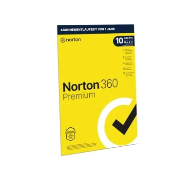 Abbildung von Norton 360 Premium 2022 10 Geräte Antivirus Unlimited Secure VPN &amp; Passwort Manager 1 Jahr PC/Mac/Android/iOS Aktivierungscode in Originalverpackung