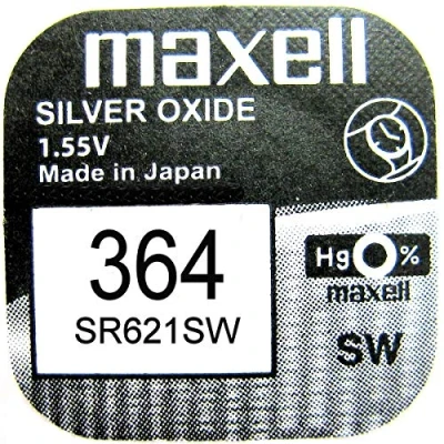 Abbildung von Maxell SR621SW Silver Oxide Batterie