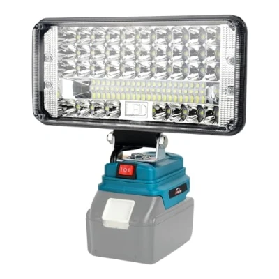 Abbildung von AUTOJARE Akku Lampe für Makita 18V 90W Kabellose Led Arbeitsleuchte 7500LM Tragbares Flutlichter 2 Helligkeitseinstellungen Baustellen mit USB Aufladung (7 zoll, kein Akku)