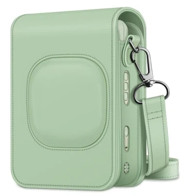 Abbildung von Fintie Tasche für Fujifilm Instax Mini LiPlay hybrid Sofortbildkamera Premium Schutzhülle Reise Kameratasche Hülle Abdeckung mit abnehmbaren Riemen, (Agavengrün)