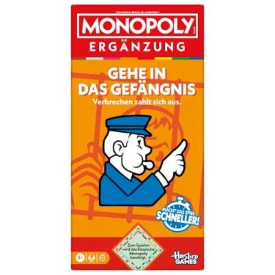 Abbildung von Monopoly ERGÄNZUNG Gehe in das Gefängnis (zum Spielen Wird Klassische benötigt) Deutsche Fassung