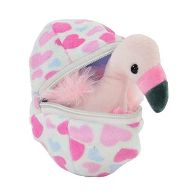 Abbildung von Kögler 75764 Felicitas, Mini Flamingo aus Plüsch im Ei, ca. 13 cm groß, kleines Plüschtier zum Kuscheln und Liebhaben, als Geschenk für Kinder, Jungen Mädchen, Rosa