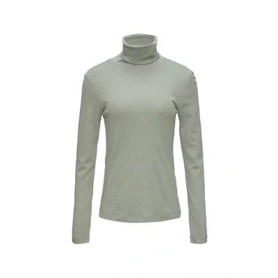 Abbildung von QS MIT Rollkragen Langarmshirt, Damen, Größe: Medium, Salbeigrün