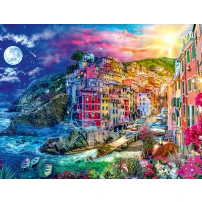 Abbildung von Ravensburger 2000 Teile Puzzle für Erwachsene und Kinder ab 14 Jahren Farbenfrohe Cinque Terre Italien Motiv mit Formenvielfalt, passgenauen Puzzleteilen reflexfreiem Bild