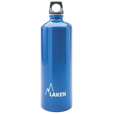 Abbildung von Laken Futura Alu Trinkflasche Schmale Öffnung Schraubdeckel mit Schlaufe 1L, Blau