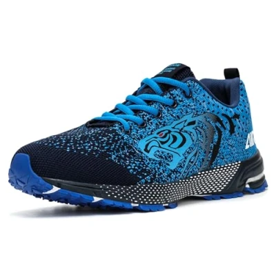 Abbildung von ASHION Turnschuhe Herren Sneaker Laufschuhe Sportschuhe Atmungsaktiv Leichte Straßenlaufschuhe,A Blau,39 EU