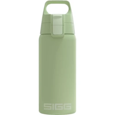 Abbildung von SIGG Isolierte Trinkflasche Thermosflasche Shield Therm One Eco Green kohlensäurehaltige Getränke Auslaufsicher Spülmaschinenfest BPA frei 90% recycelter Edelstahl Hellgrün 0,5L