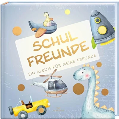 Abbildung von Schulfreunde JUNGEN: ein Album für meine Freunde, Geschenk Schultüte Einschulung, Schulanfang (Freundebuch Schule) PAPERISH® (PAPERISH Geschenkbuch)