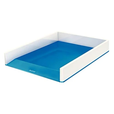 Abbildung von Leitz Briefkorb A4, Zweifarbiges Design, Weiß/Blau, Duo Colour, WOW, 53611036