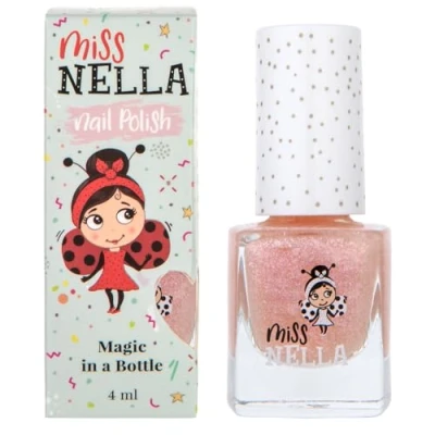 Abbildung von Miss Nella New magische Sammlung Abracadabra abziehbarer Nagellack speziell für Kinder, rosa Glitzer, Peel Off Formel, ungiftig, wasserbasiert und geruchsneutral