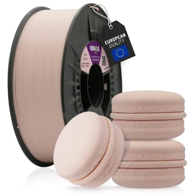 Abbildung von WINKLE PLA HD Pastell Rosa Zuckerwatte Filament 3D Drucker 1,75 mm 1 kg Farbe ohne Glanz Maßgenauigkeit Spule