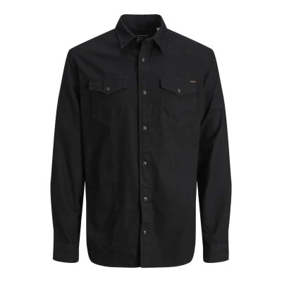 Abbildung von Jack &amp; Jones Jjesheridan L S NOOS Hemd, Herren, Größe: Large, Black denim