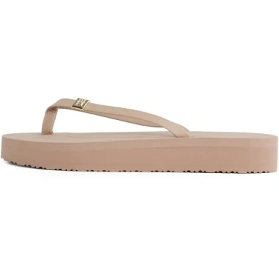 Abbildung von Tommy Hilfiger Zehentrenner, Damen, Größe: 36, Claystone Schuhe
