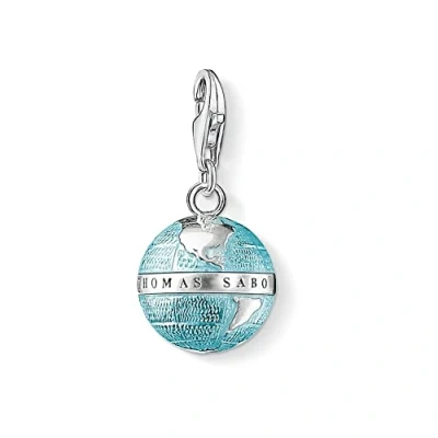 Abbildung von Thomas Sabo Damen Charm Anhänger Weltkugel Club 925 Sterling Silber 0754 007 1
