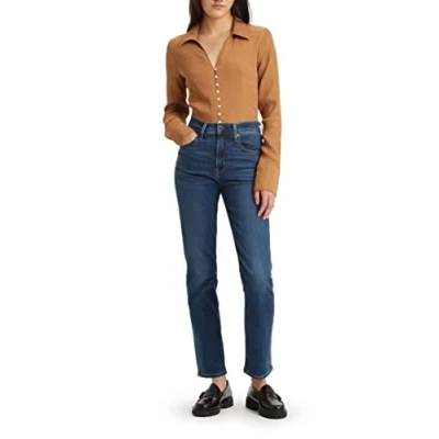 Abbildung von Levi&#039;s Damen 724 High Rise Straight Jean, Blue Wave Dark, 34W / 32L