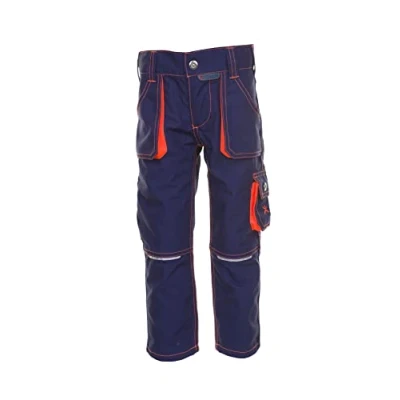 Abbildung von Planam Junior Kinder Bundhose Marine orange Modell 6111 Größe 158/164