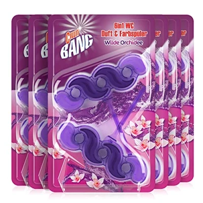 Abbildung von CILLIT BANG Color Power WC Spüler Wilde Orchidee Toilettenreinigung mit Reinigungsschaum &amp; Blütenduft 6 x 2er Pack
