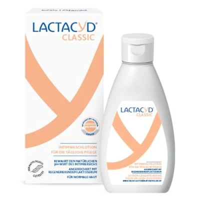 Abbildung von Lactacyd® Classic Intimwaschlotion Mit angepasstem pH Wert und natürlicher L Milchsäure Klinisch geprüft &amp; bestätigt 200 ml