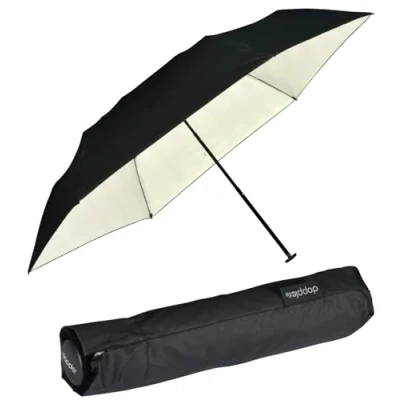 Abbildung von Doppler Zero extrem Leichter Mini Damen Taschenschirm UV Schutz Ultra Sun schwarz Ivory