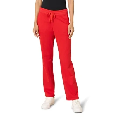 Abbildung von Amazon Essentials Damen Jogginghose aus Fleece mit geradem Bein in normaler Passform (in Übergrößen erhältlich), Rot, M