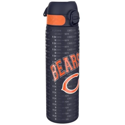 Abbildung von Ion8 Stahl Trinkflasche, 600 ml, Auslaufsicher, Einhandöffnung, Sichere Verriegelung, Spülmaschinenfest, Klappdeckel, Tragegriff, Leicht zu Reinigen, Langlebig, NFL Bears Design