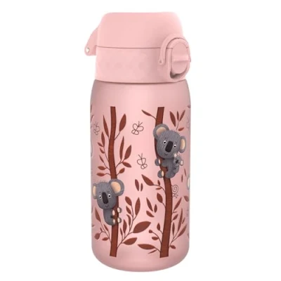 Abbildung von Ion8 Kinder Trinkflasche, 350ml, Auslaufsicher, Einhandöffnung, Sichere Verriegelung, Spülmaschinenfest, BPA frei, Tragegriff, Klappdeckel, Leicht zu Reinigen, Klimaneutral, Koalas Design