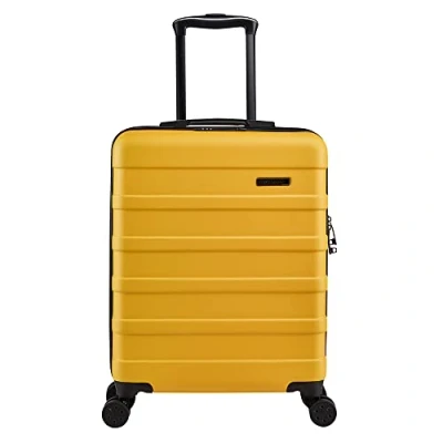 Abbildung von Cabin Max Anode Handgepäck Koffer Leicht, Hartschale, Trolley mit 4 Rädern, 3 stelliges Schloss (Trolley Farbe: Orange, Größe: 55x40x20 cm 40L)