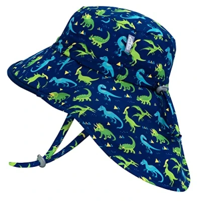 Abbildung von Jan &amp; Jul Schnell Trocknender Baby Sonnenhut für Jungen mit Verstellbarem Riemen (M: 6 24 Monate, Dinoland)
