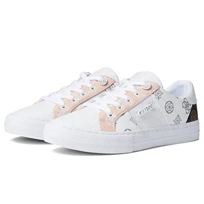 Abbildung von GUESS Damen Loven Sneaker, Weiß/Pink 680, 38 EU