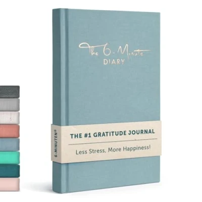 Abbildung von UrBestSelf The 6 Minute Diary (6 Minuten Tagebuch auf Englisch) Gratitude journal, manifestation journal Journaling for more mental health, self care &amp; mindfulness