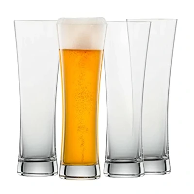 Abbildung von SCHOTT ZWIESEL Weizenbierglas Beer Basic 0,3 l (4er Set), geradlinige Weizengläser für Weizenbier, spülmaschinenfeste Tritan Kristallgläser, Made in Germany (Art. Nr. 130005)