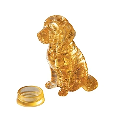 Abbildung von Crystal Puzzle 3D Golden Retriever Transparentes Design 41 Teile Bausatz für Kinder und Erwachsene HCM Kinzel