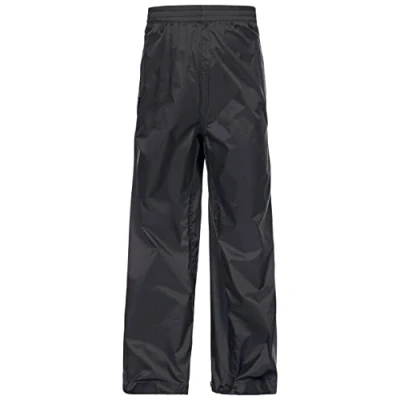 Abbildung von Trespass Kinder Regenhose Kompakt Zusammenrollbare Qikpac, Schwarz, 9/10