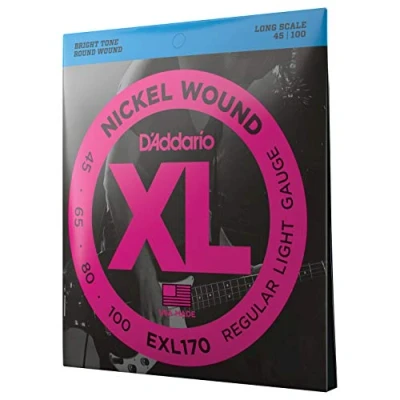 Abbildung von D&#039;Addario E Bass Gitarrensaiten Saiten Bassgitarre Strings Guitar EXL170 Light, 45 100 Long Scale