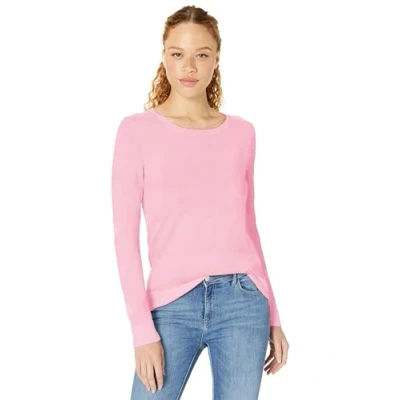 Abbildung von Amazon Essentials Damen Leichter, Langärmeliger Pullover Mit Rundhalsausschnitt (Erhältlich in Übergröße), Hellrosa, XS