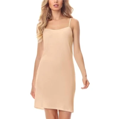 Abbildung von Merry Style Damen Unterkleid kurz Petticoat Knielänge einstellbare Träger MS10 203(Nude, S)