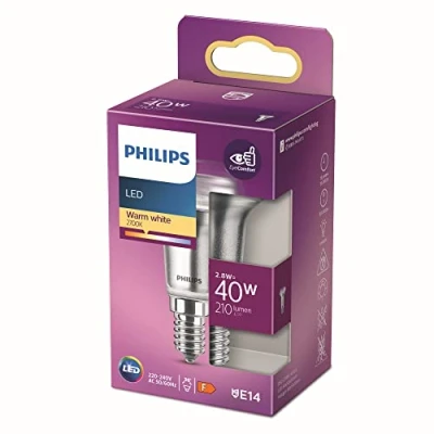 Abbildung von Philips LED Classic E14 Lampe, 40 W, R50, Reflektor, 36 drehbar, silber, warmweiß