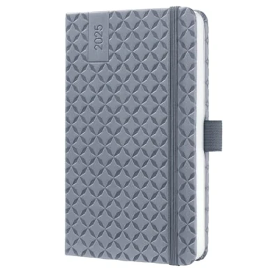 Abbildung von SIGEL J5120 Wochenkalender 2025 A6, Jolie, hellgrau, Hardcover, Gummiband, Stiftschlaufe, Einstecktasche, 174 Seiten, vegan, Buchkalender, Terminplaner