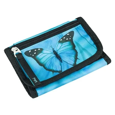 Abbildung von Baagl Brustbeutel Kinder Geldbörse für Mädchen Geldbeutel, Mini Portemonnaie, Kleingeld Münzbörse (Butterfly)