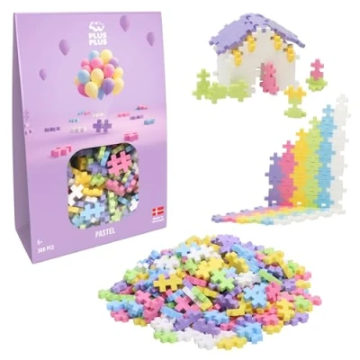Abbildung von Plus 9603352 Geniales Konstruktionsspielzeug, Open Play Pastel, Bausteine Set, 300 Teile, Pastell
