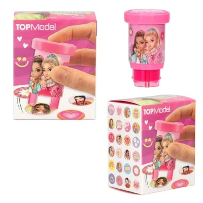 Abbildung von Depesche 13348 TOPModel Stamper Set zum Stempeln von Model Aufklebern, inkl. Stempel und 160 Sticker, Mehrfarbig
