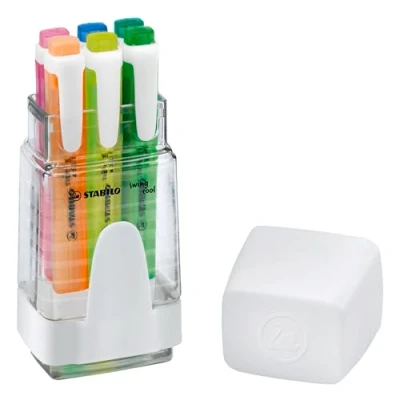 Abbildung von Textmarker STABILO swing cool 6er Box mit 6 verschiedenen Farben