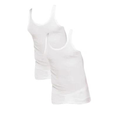 Abbildung von Schiesser Herren 2 Pack Ohne Arm Essential Feinripp Unterhemd, Weiß, M EU